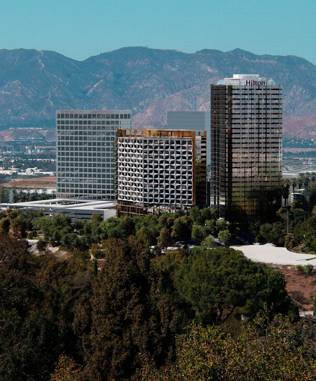 BIM Architecture | Hilton Hotel Expansion in Universal Studios, Los Angeles/Zhu Peidong line+Architecture Firm