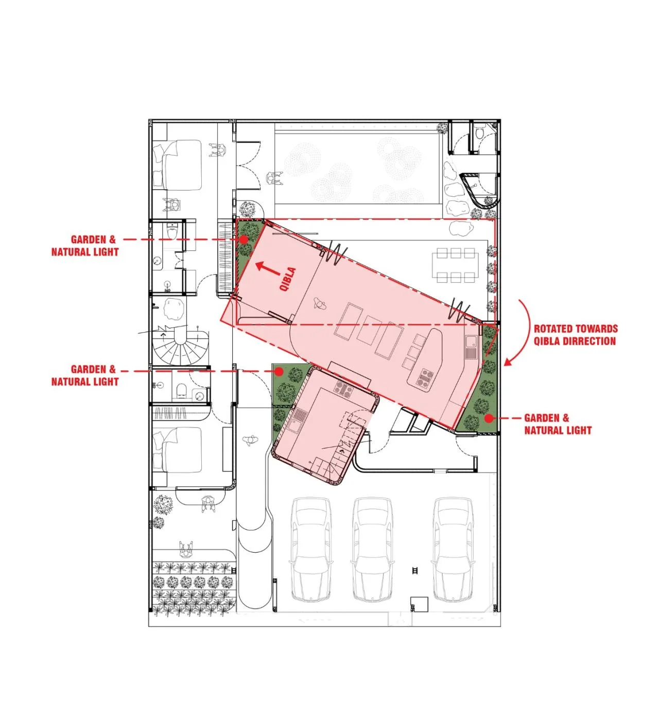 BIM Architecture | Java Rooftop+Rotating Room, Distracted House/Ismail Solehudin Architecture