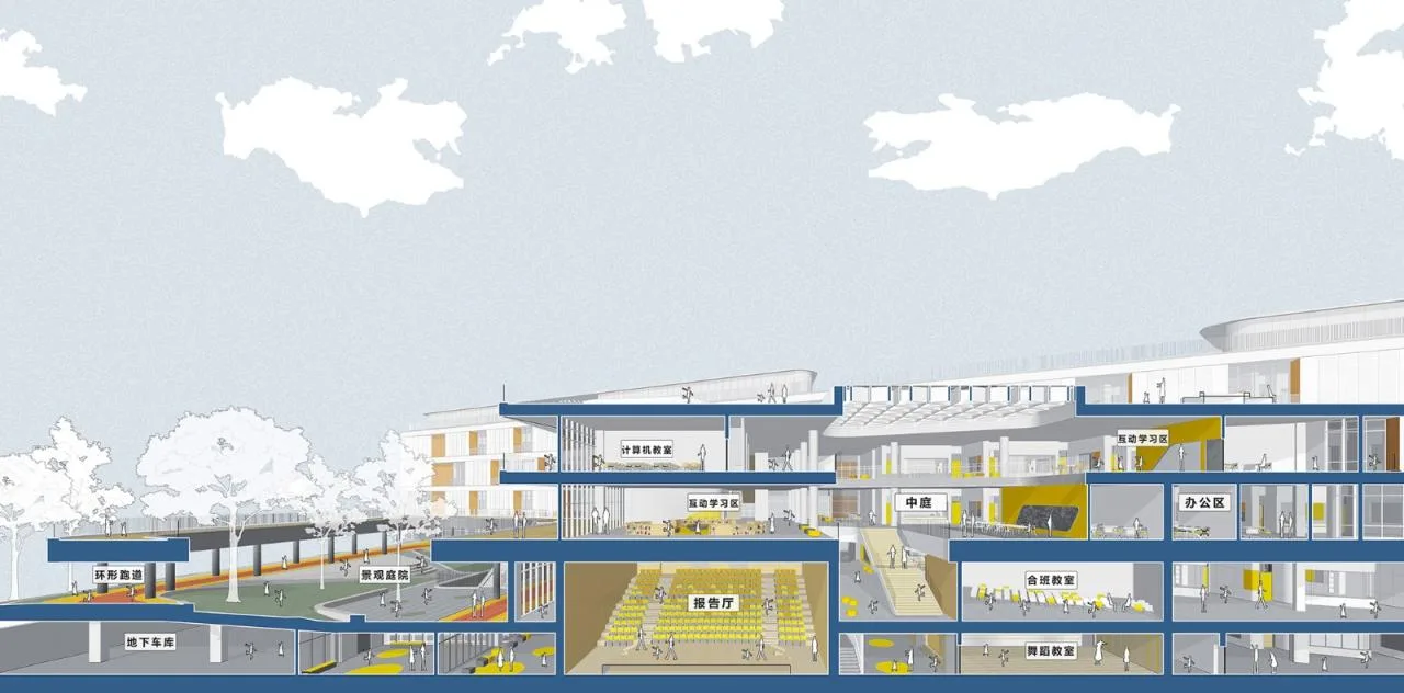 BIM Architecture | Dialogue with Childlike Hearts, Natural Paradise: Hangzhou Jiangnan Experimental School Education Group Jianghui Primary School/Zhejiang University Architectural Design and Research Institute