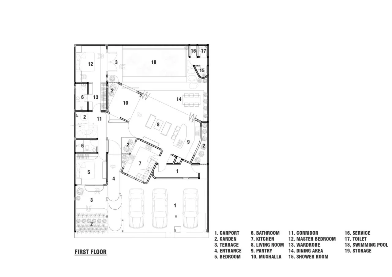 BIM Architecture | Java Rooftop+Rotating Room, Distracted House/Ismail Solehudin Architecture