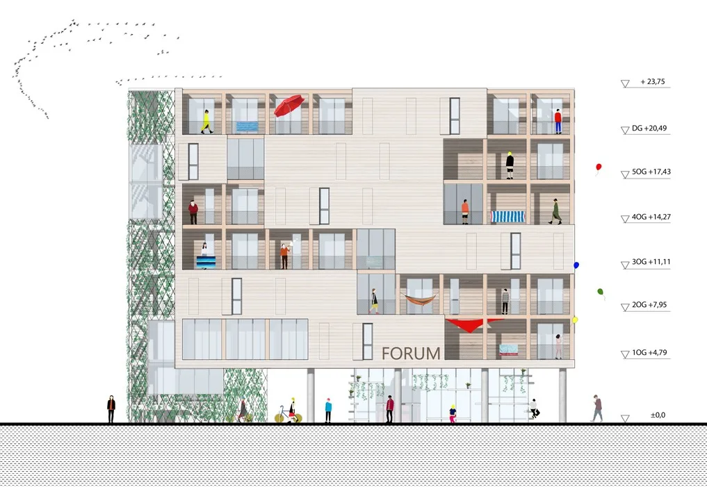 BIM Architecture | Binhu Forum Apartments/Heri& salli
