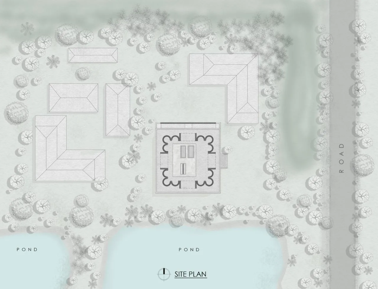 BIM Architecture | Mausoleum Memorial Hall, Concrete Cylinder 'Dripping'/Sthapotik