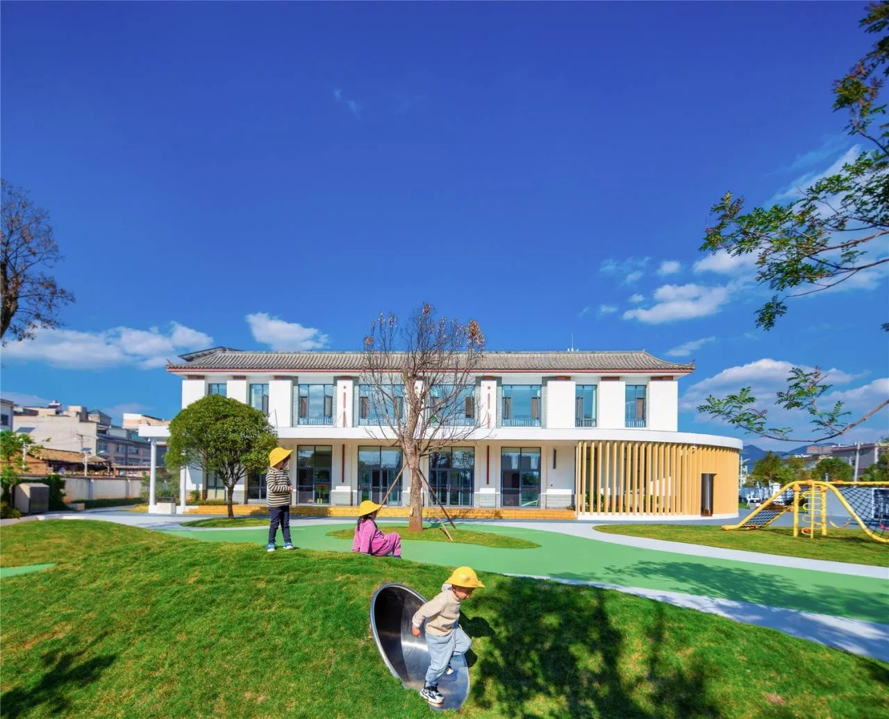 BIM Architecture | Rebirth of the Treasure Box in Campus Renewal: Yuxi Yuepan Rural Kindergarten in Yunnan/Shanghai Sixu Architectural Planning and Design Co., Ltd