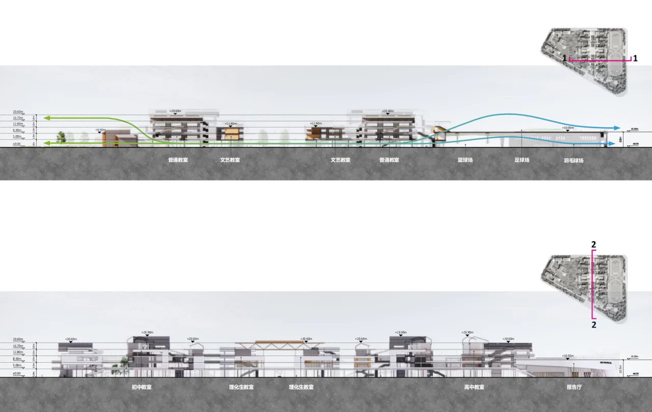BIM Architecture | Key School Scheme Design in the Bay Area: Shunde School of Foshan No.1 Middle School/AG Huichuang