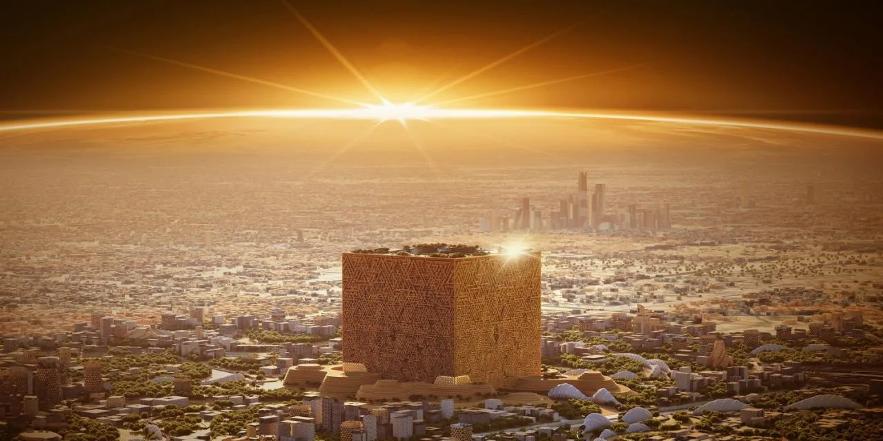 BIM Architecture | Saudi Arabia's New Brain Hole: Cube Building with Dome Tower Inside