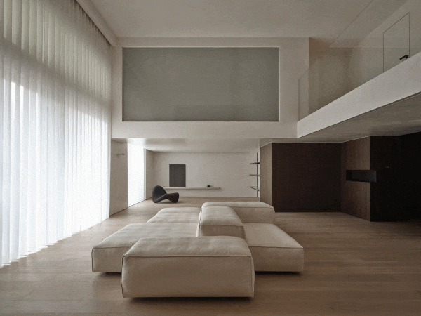 BIM building | 420 square meter duplex apartment under wutong tree: ingenious creation of "line of sight connectivity" elevated space/eight wasteland design for young families