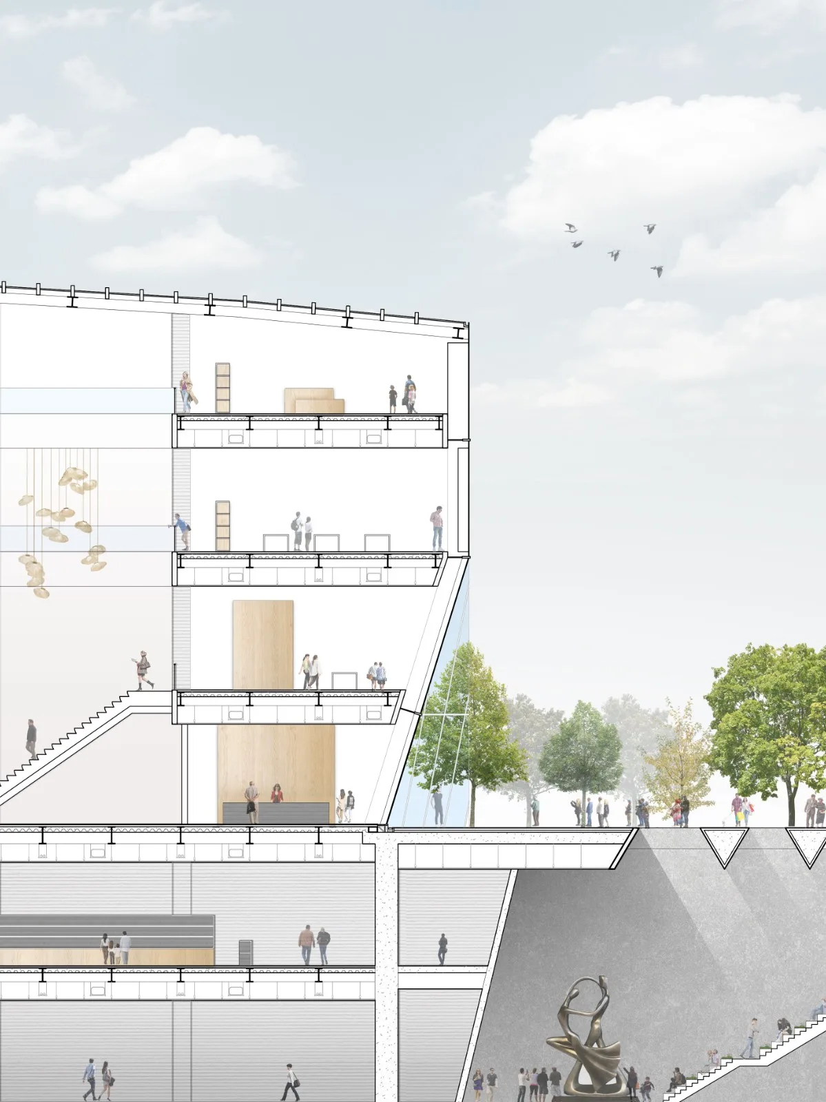 BIM Architecture | Shenzhen Key City Cultural Space: Longhua Two Hearts and One Pavilion/AG Huichuang
