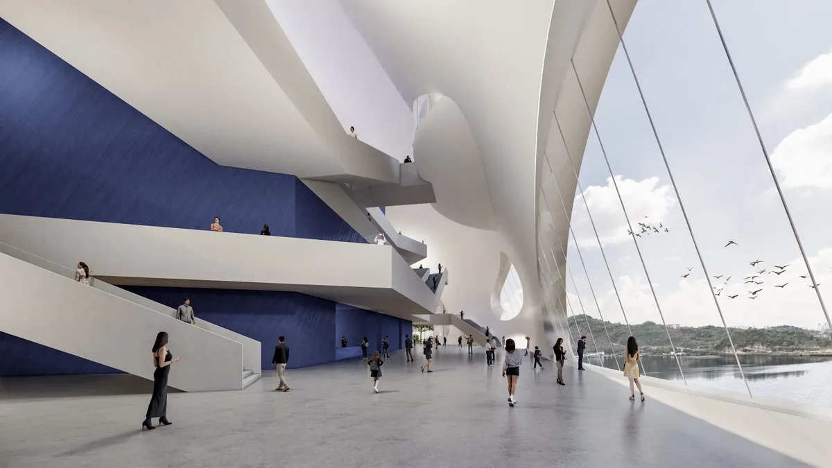 BIM Architecture | Building to Repair Damaged Sites: Yichang Grand Theater Winning Bid Deepening Plan/OPEN