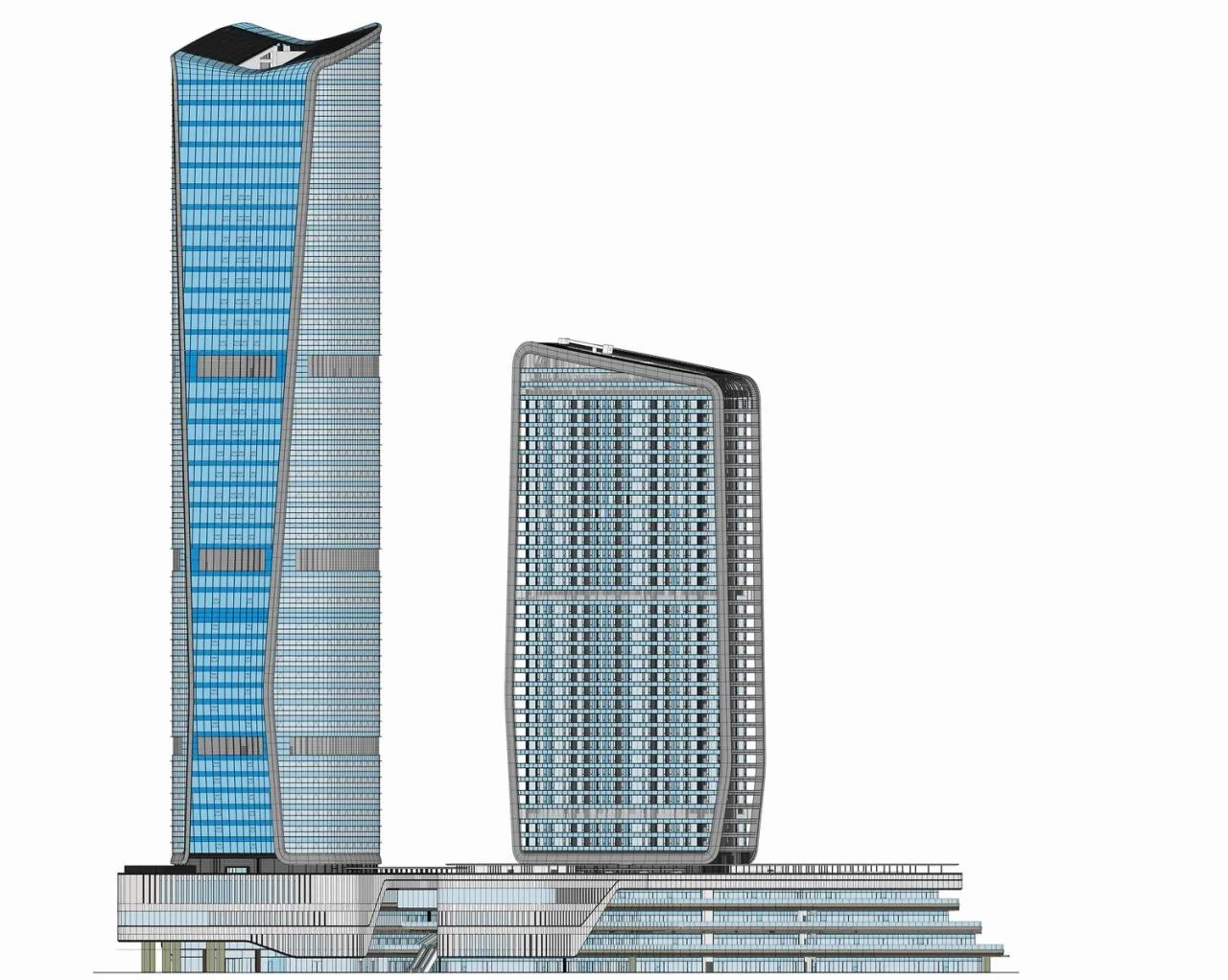 BIM Architecture | Jinwan Huafa International Business Center/10 Design