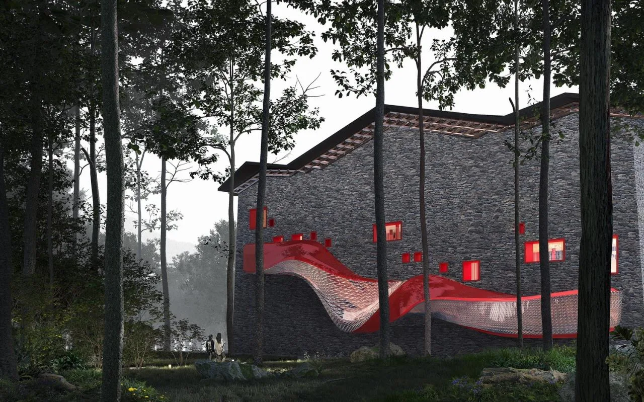 BIM Architecture | Xisuoshizhai - Architectural Design/Non professional Architecture of Xisuo Village Cultural Complex in Marcang City