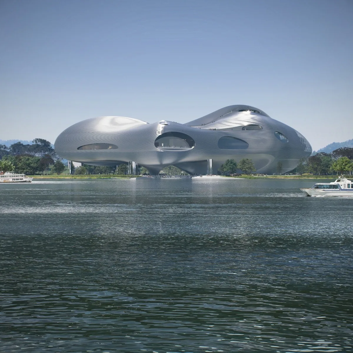 BIM Architecture | Building to Repair Damaged Sites: Yichang Grand Theater Winning Bid Deepening Plan/OPEN