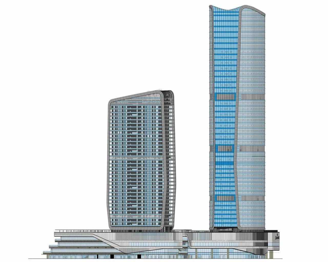 BIM Architecture | Jinwan Huafa International Business Center/10 Design