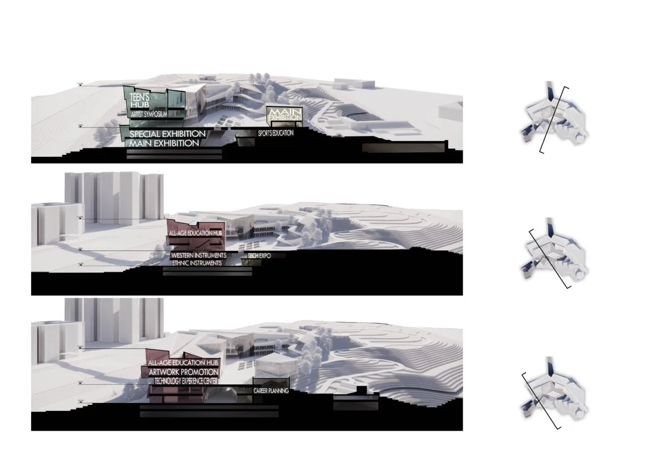 BIM Architecture | Shenzhen Key City Cultural Space: Longhua Two Hearts and One Pavilion/AG Huichuang