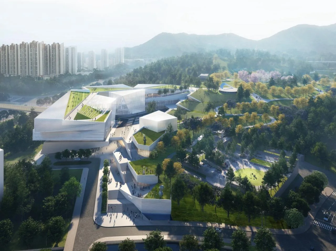 BIM Architecture | Shenzhen Key City Cultural Space: Longhua Two Hearts and One Pavilion/AG Huichuang