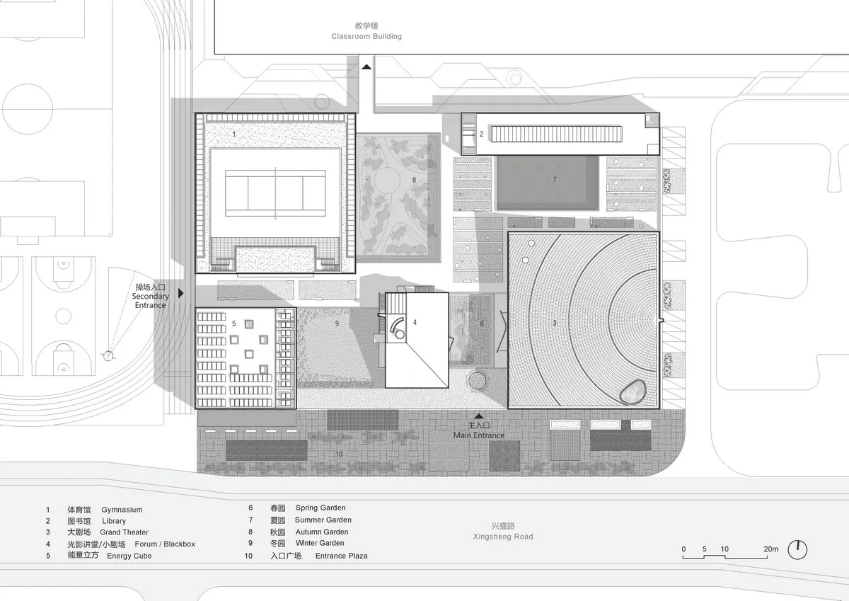 BIM Architecture | Shanfeng Academy, Suzhou Shanfeng Bilingual School Cultural and Sports Center/OPEN Architecture Firm