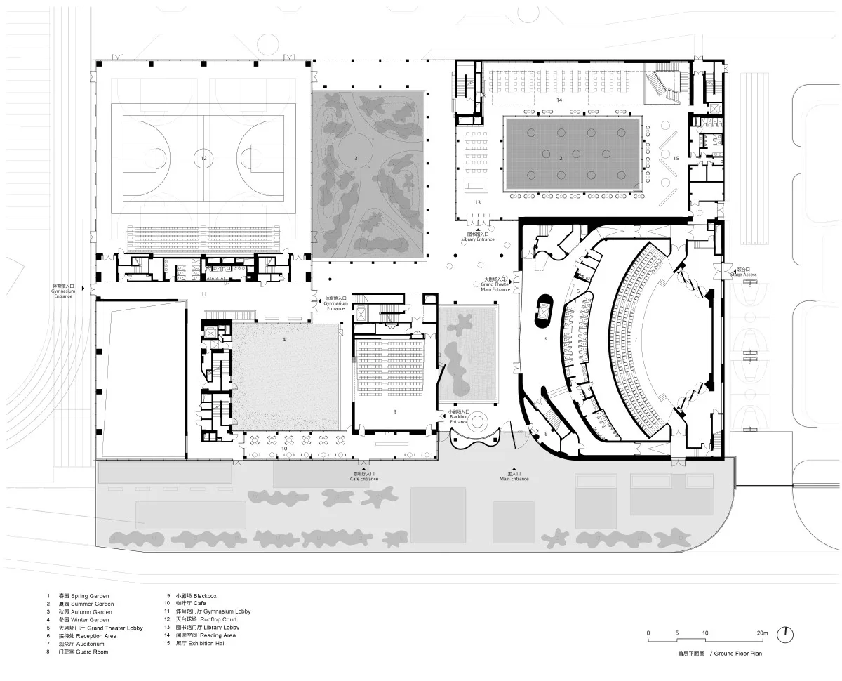 BIM Architecture | Shanfeng Academy, Suzhou Shanfeng Bilingual School Cultural and Sports Center/OPEN Architecture Firm