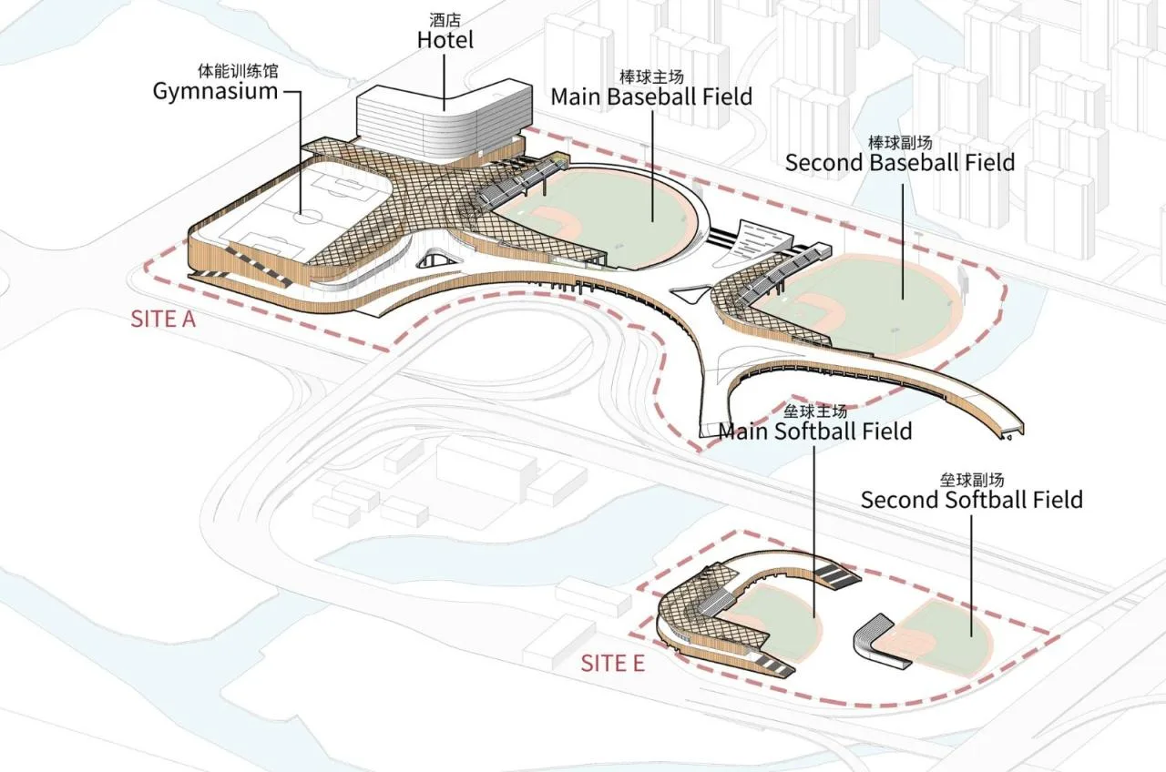 BIM Architecture | Hangzhou Asian Games Baseball and Softball Sports Culture Center/Zhejiang University Campus - Building Fourth Campus