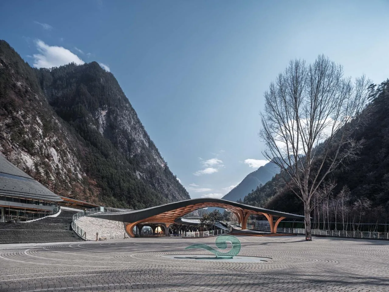 BIM Architecture | Jiuzhaigou Valley Scenic and Historic Interest Area Valley Entrance Three dimensional Tourist Service Center/Tsinghua University Architectural Design and Research Institute