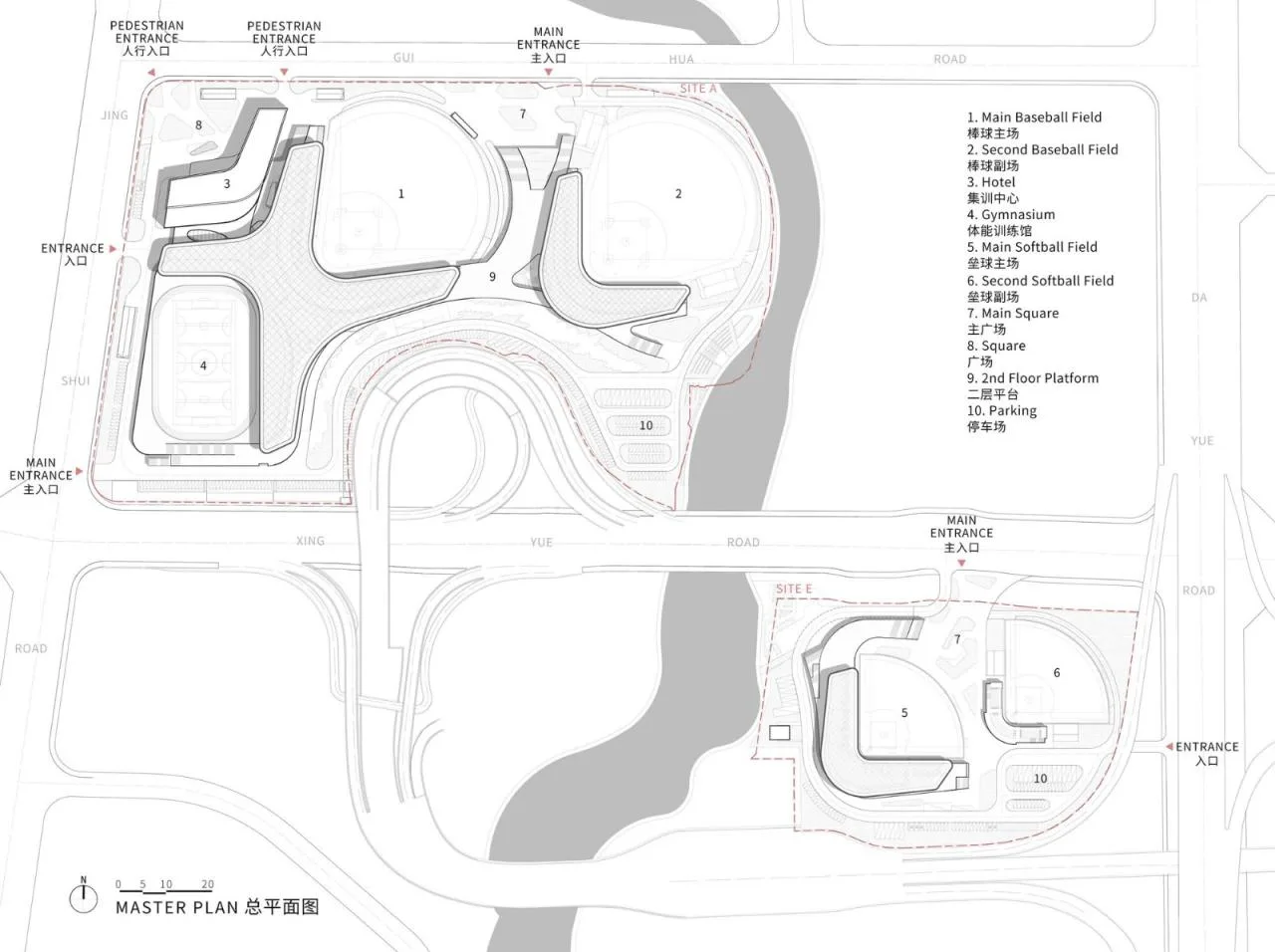 BIM Architecture | Hangzhou Asian Games Baseball and Softball Sports Culture Center/Zhejiang University Campus - Building Fourth Campus
