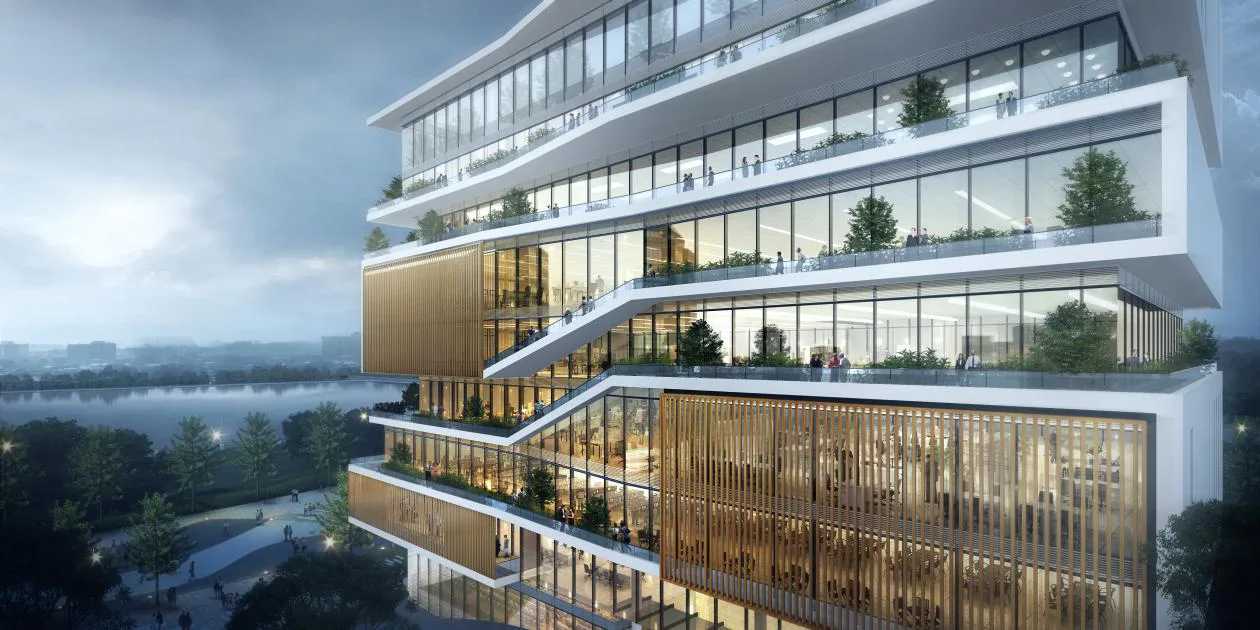 BIM Architecture | A Spiritual Fortress Standing in the Water Town New Area: Dongguan Water Town Science and Technology Innovation Phase II/Senlei International
