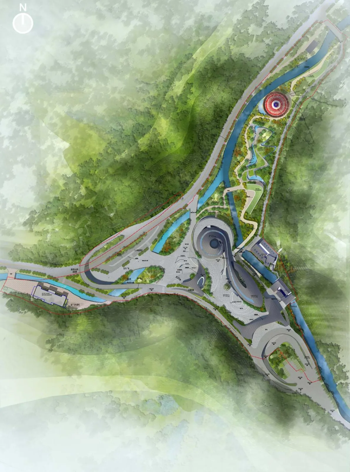 BIM Architecture | Jiuzhaigou Valley Scenic and Historic Interest Area Valley Entrance Three dimensional Tourist Service Center/Tsinghua University Architectural Design and Research Institute