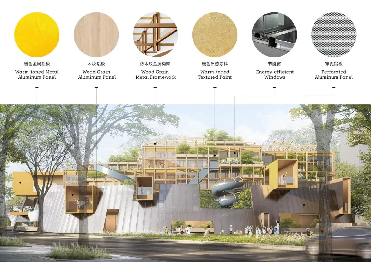 BIM Architecture | Sanliting Kindergarten: Lighting up the Spark of the Community/GOA Elephant Design+Jiangnan Management Winning Bid Proposal