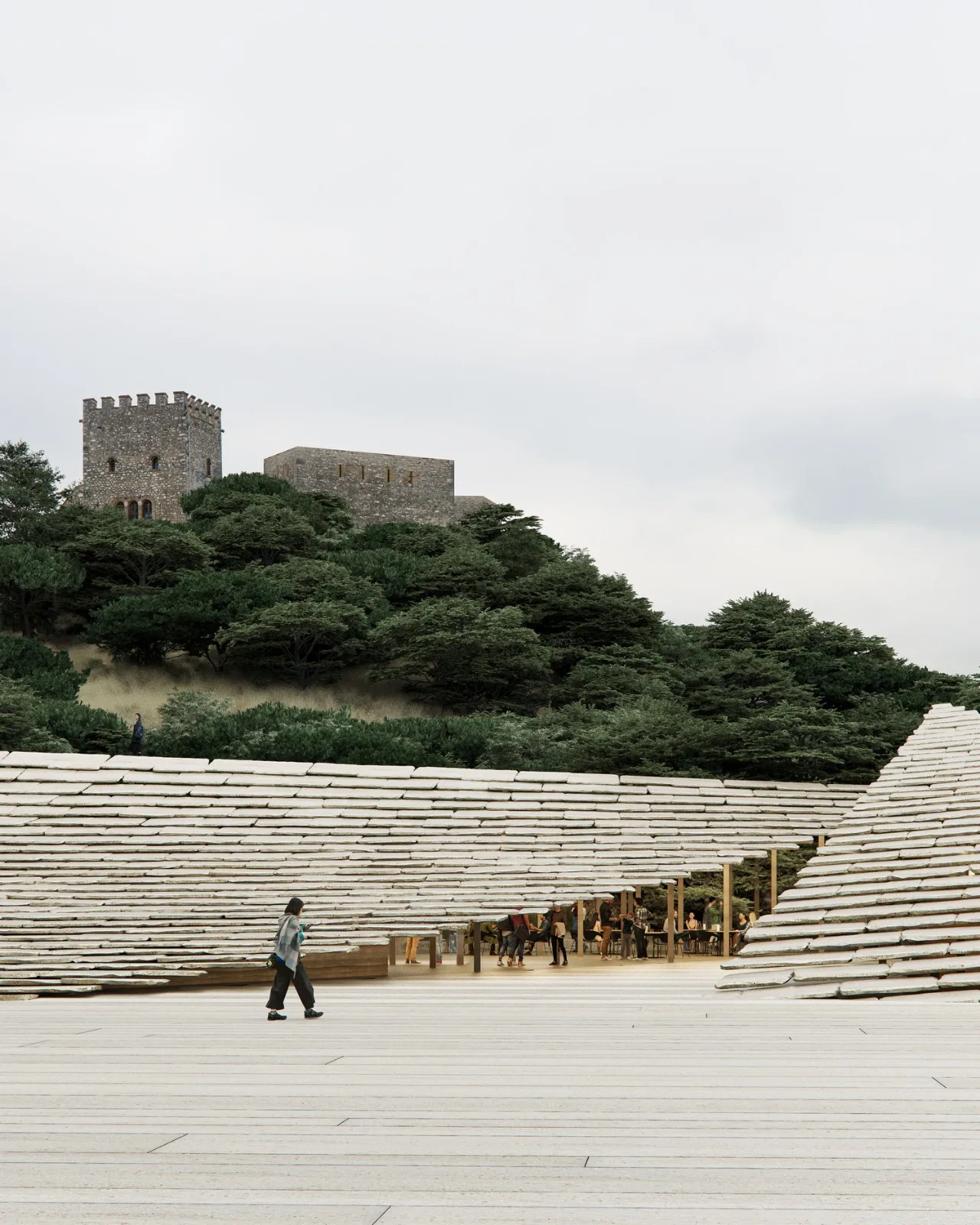 BIM Architecture | Narrative: World Heritage Butrint National Park Visitor Center Competition/Kengo Kuma