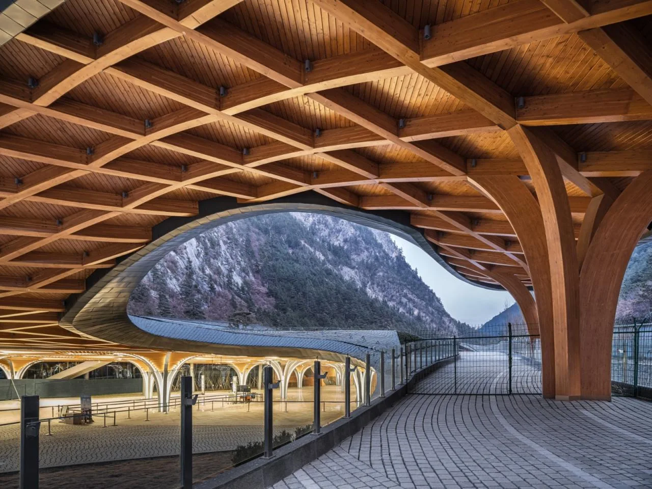 BIM Architecture | Jiuzhaigou Valley Scenic and Historic Interest Area Valley Entrance Three dimensional Tourist Service Center/Tsinghua University Architectural Design and Research Institute
