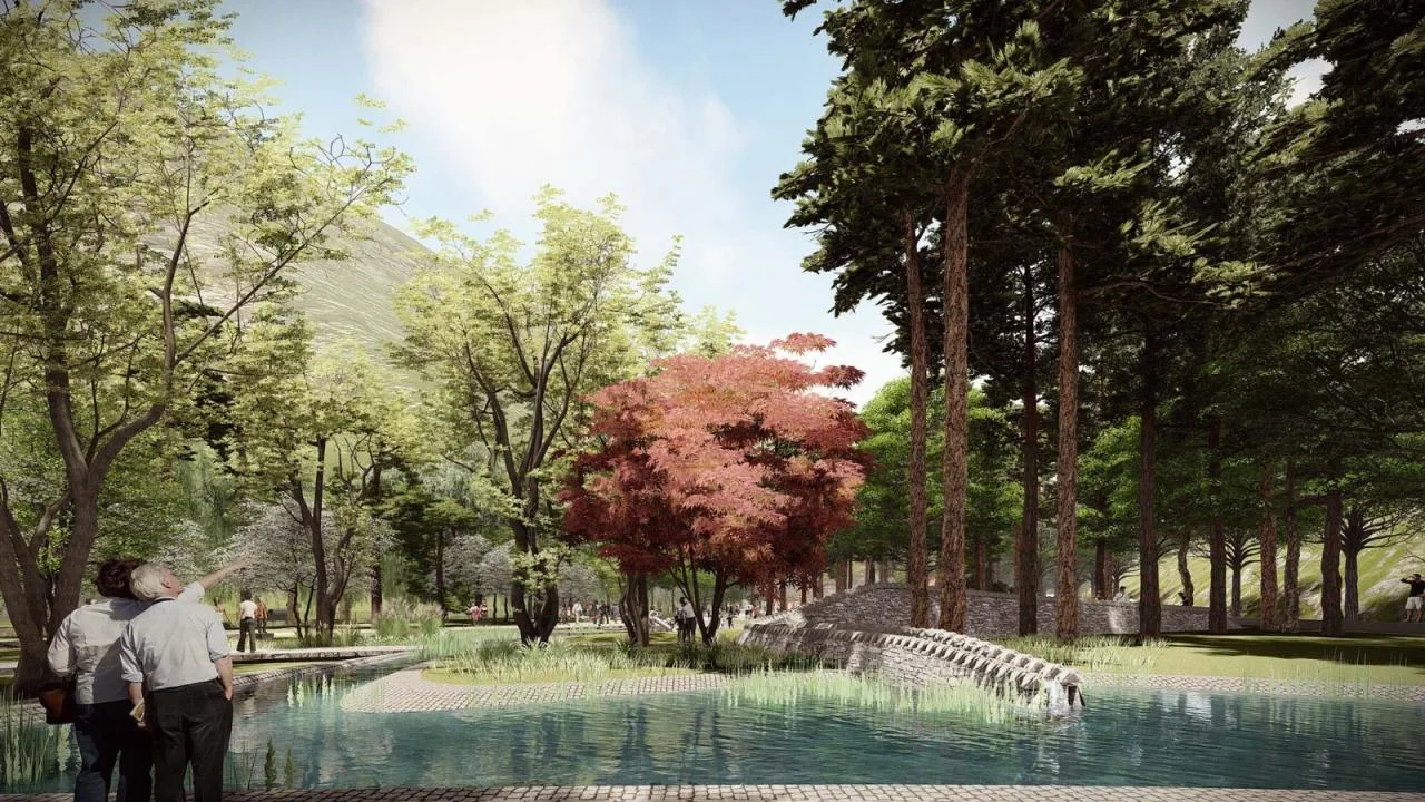 BIM Architecture | Jiuzhaigou Valley Scenic and Historic Interest Area Valley Entrance Three dimensional Tourist Service Center/Tsinghua University Architectural Design and Research Institute