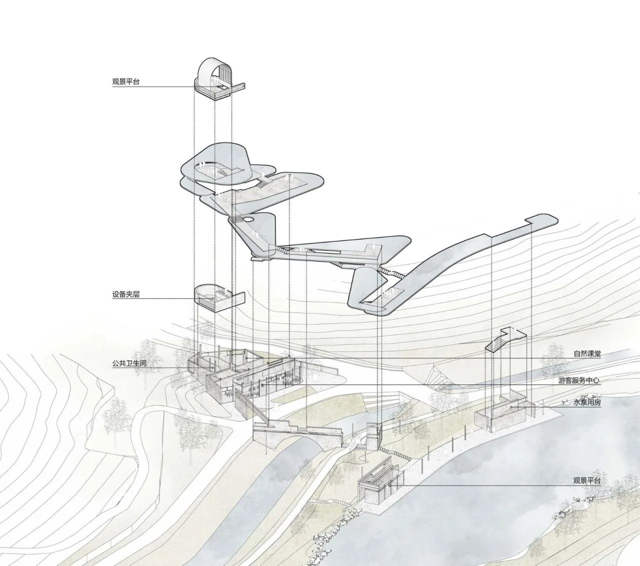 BIM Architecture | Landscape Design/Original Design Studio for the Second Level Station and Surrounding Areas of the Phase I Ring West Lihu Greenway in Nanshan District, Shenzhen