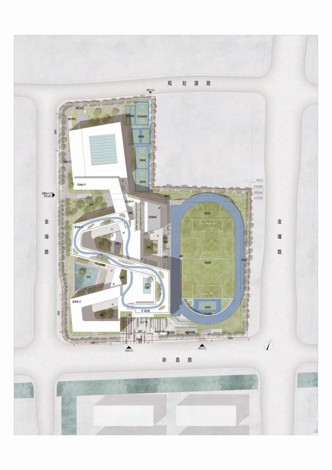 BIM Architecture | Folding Campus · Suzhou Jinyan Road High School/Jianhe Architecture