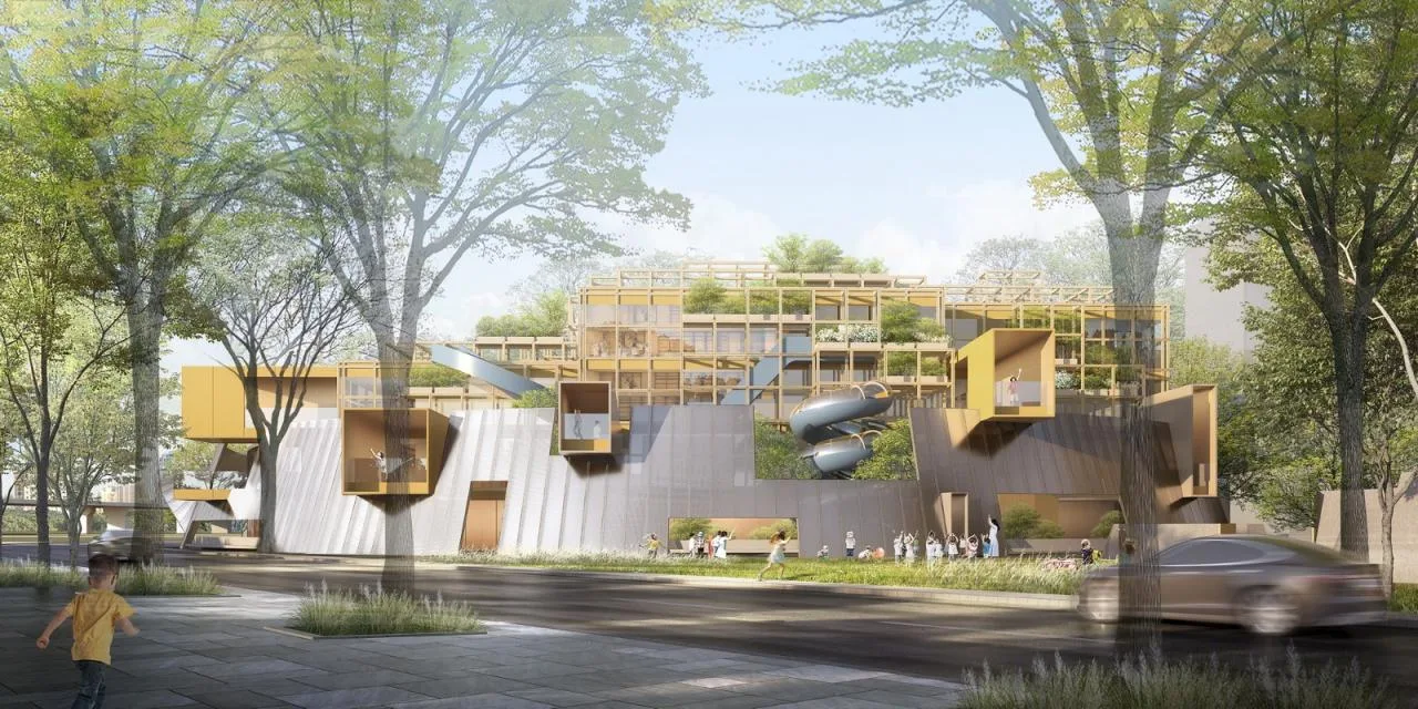 BIM Architecture | Sanliting Kindergarten: Lighting up the Spark of the Community/GOA Elephant Design+Jiangnan Management Winning Bid Proposal