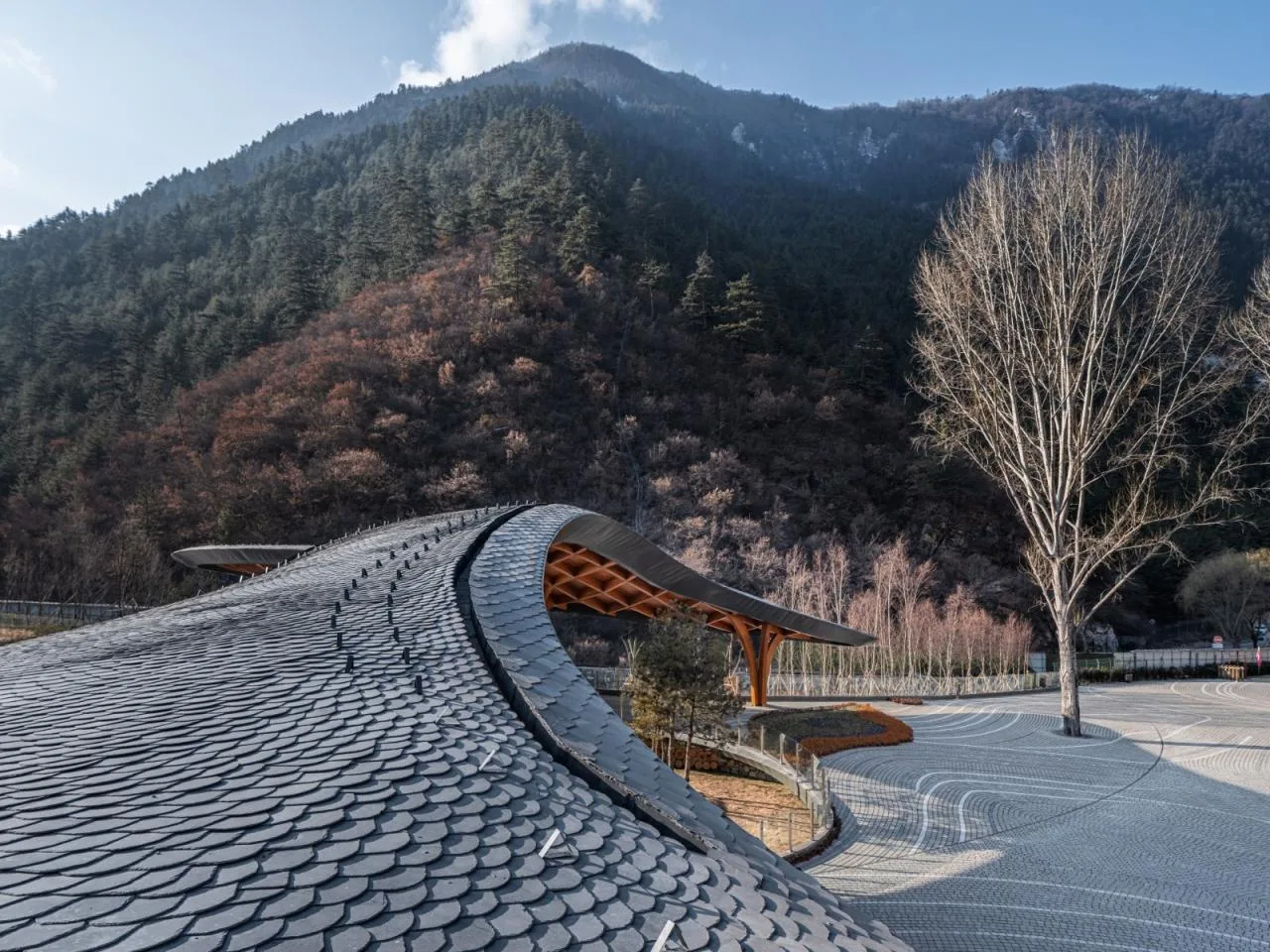 BIM Architecture | Jiuzhaigou Valley Scenic and Historic Interest Area Valley Entrance Three dimensional Tourist Service Center/Tsinghua University Architectural Design and Research Institute