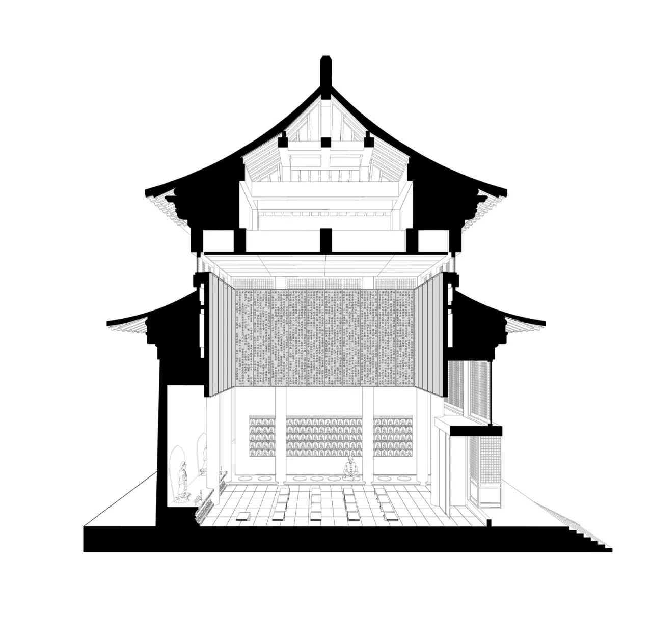 BIM Architecture | Zushan Jixin Temple · Wooden Buddha Museum/Architecture Camp Design Studio