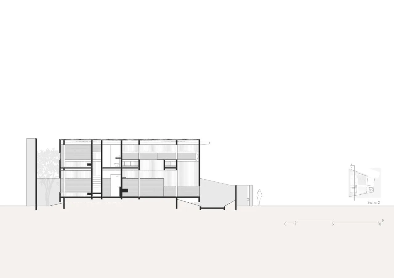 BIM architecture | connected by a cross corridor bridge, Tanatakah villa/asimapra