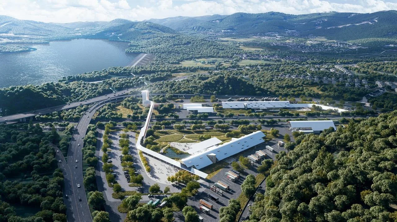 BIM Architecture | Instant Park INSTANT PARK: Design Scheme for the Bridge Service Area of the Yongtaiwen Expressway Reconstruction and Expansion Project/Similar Architecture
