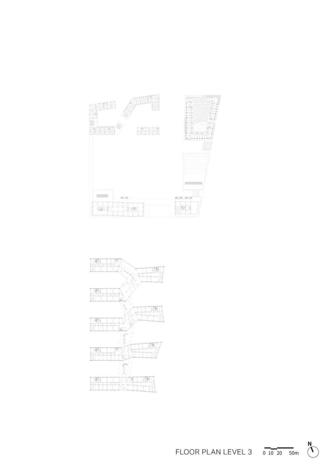 BIM Architecture | Zhejiang University Quzhou 'Two Houses'/French AS Architecture Studio - Third Floor Plan