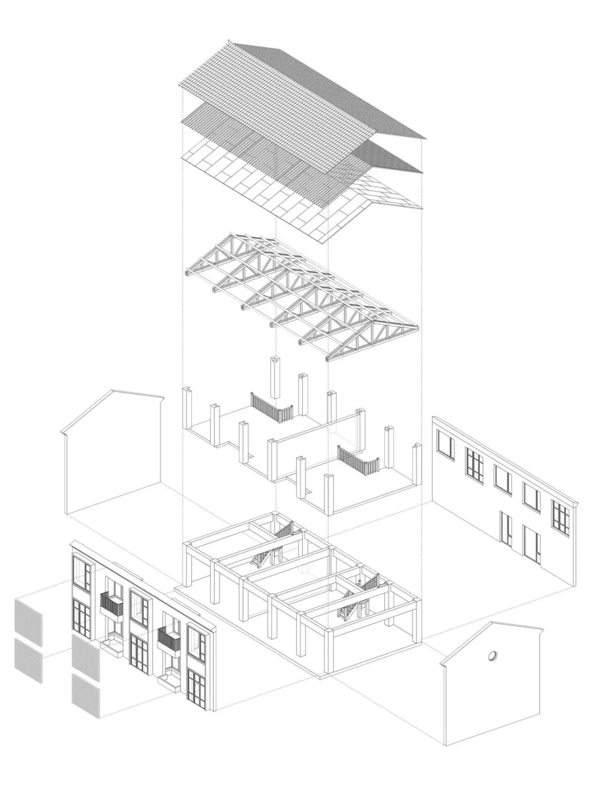 BIM Architecture | Renovation and Transformation of Jingde Water Street/Unform Buildings