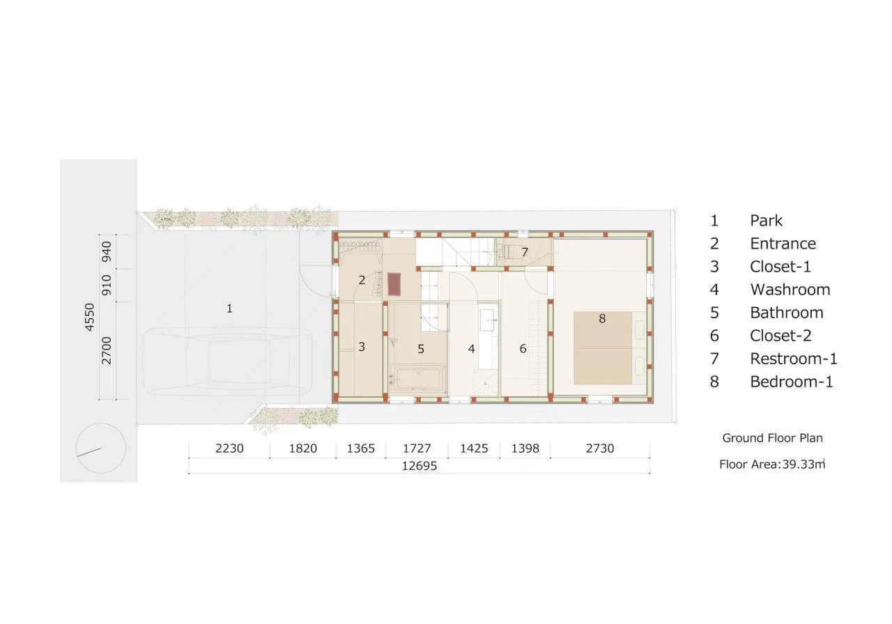 BIM architecture | staggered cantilever structure, Shimouma residential/I.R.A