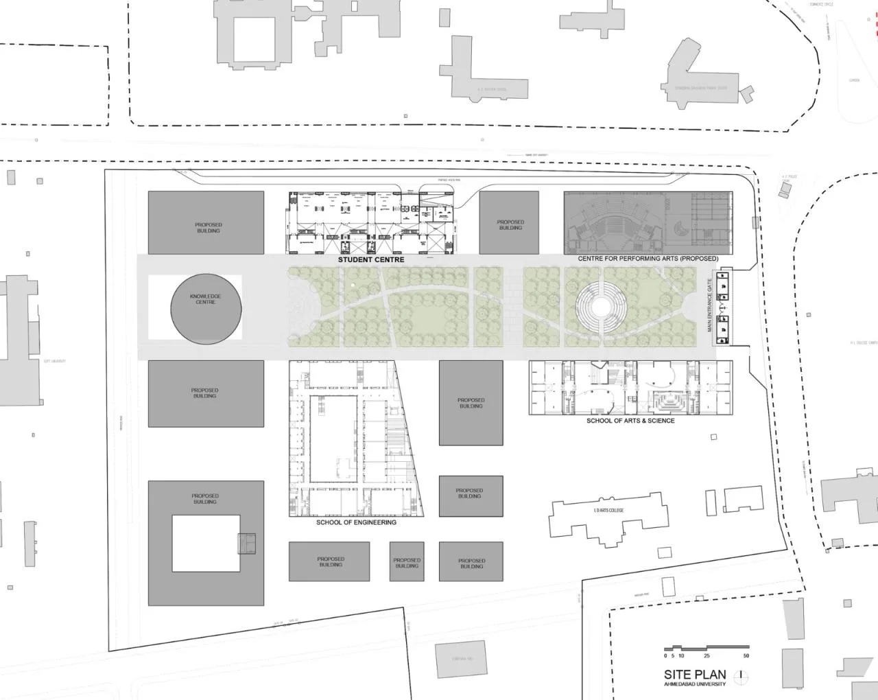 BIM Architecture | Ahmedabad University Centre/Stephane Paumier Architects