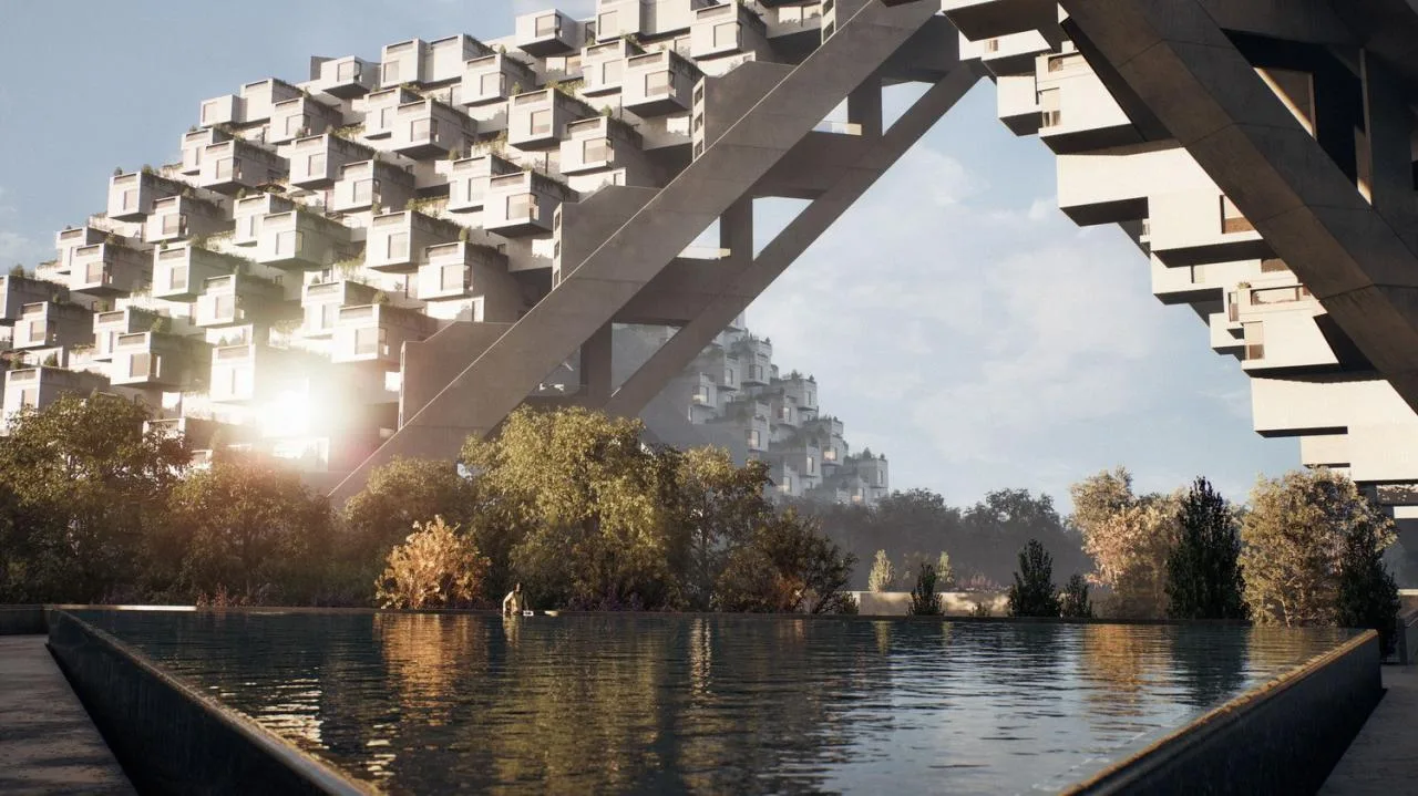 BIM Architecture | Digital Technology Remaking Architectural Ideals: HILLSIDE, Recreating the Original Vision of Habitat 67 with Unreal Engine 5 and RealityCapture/Safdi Architecture Firm