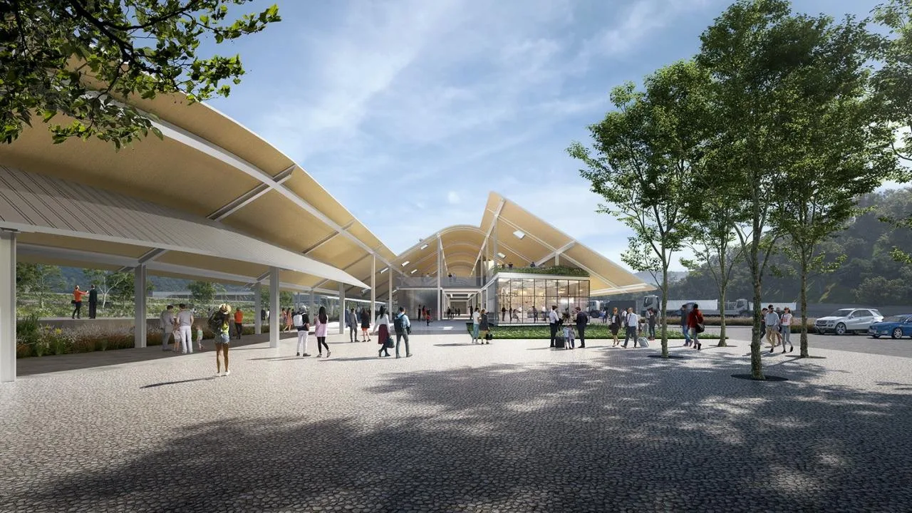 BIM Architecture | Instant Park INSTANT PARK: Design Scheme for the Bridge Service Area of the Yongtaiwen Expressway Reconstruction and Expansion Project/Similar Architecture