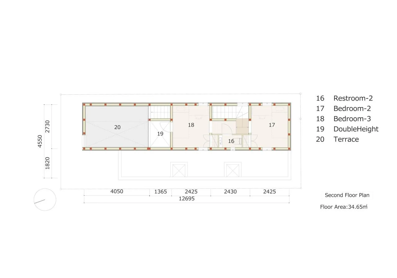 BIM architecture | staggered cantilever structure, Shimouma residential/I.R.A
