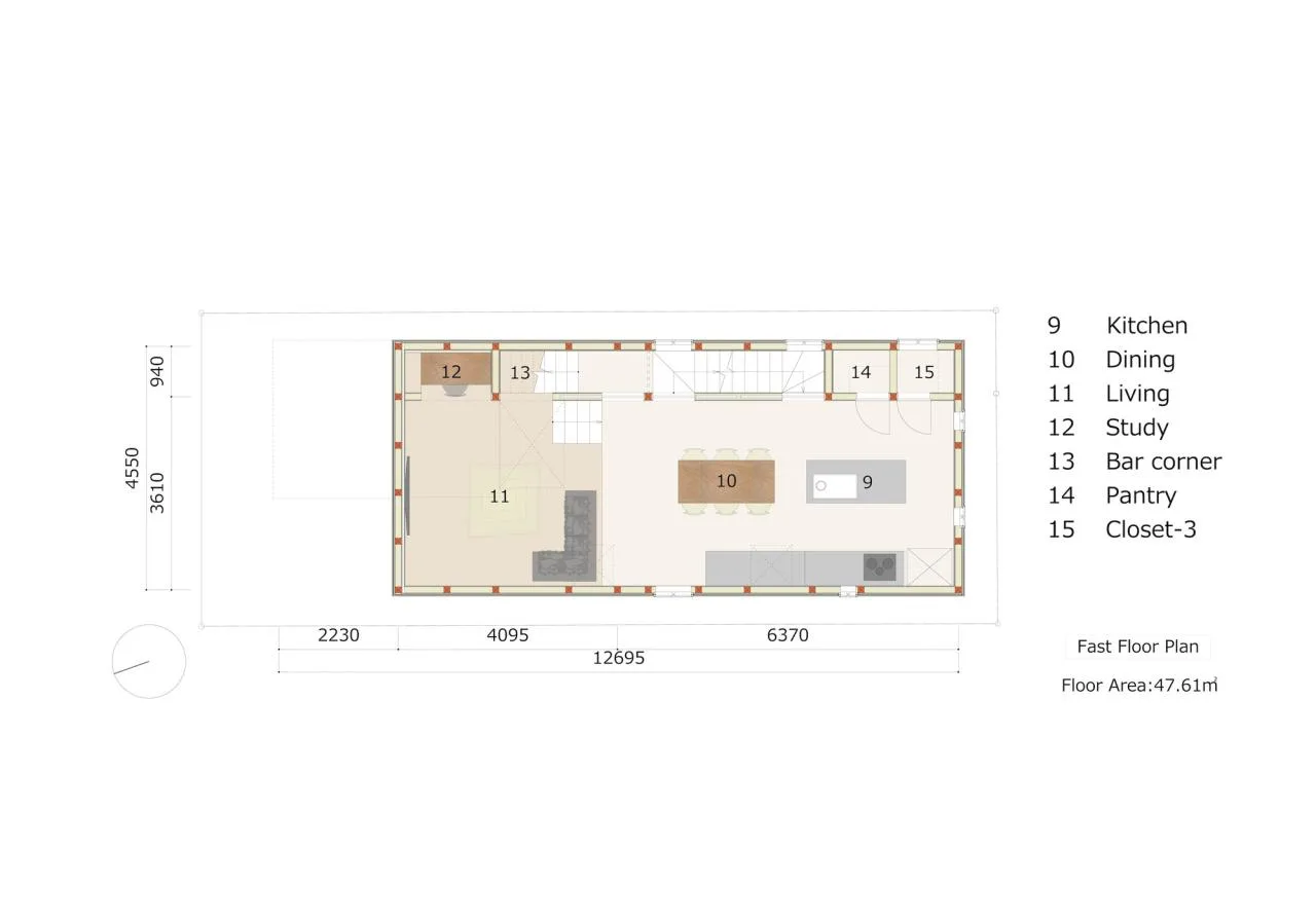 BIM architecture | staggered cantilever structure, Shimouma residential/I.R.A