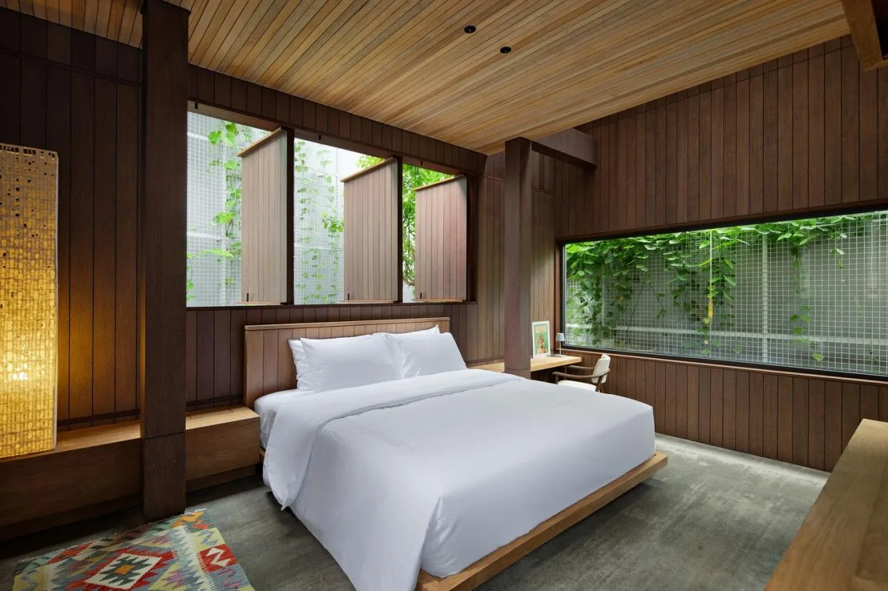 BIM architecture | connected by a cross corridor bridge, Tanatakah villa/asimapra