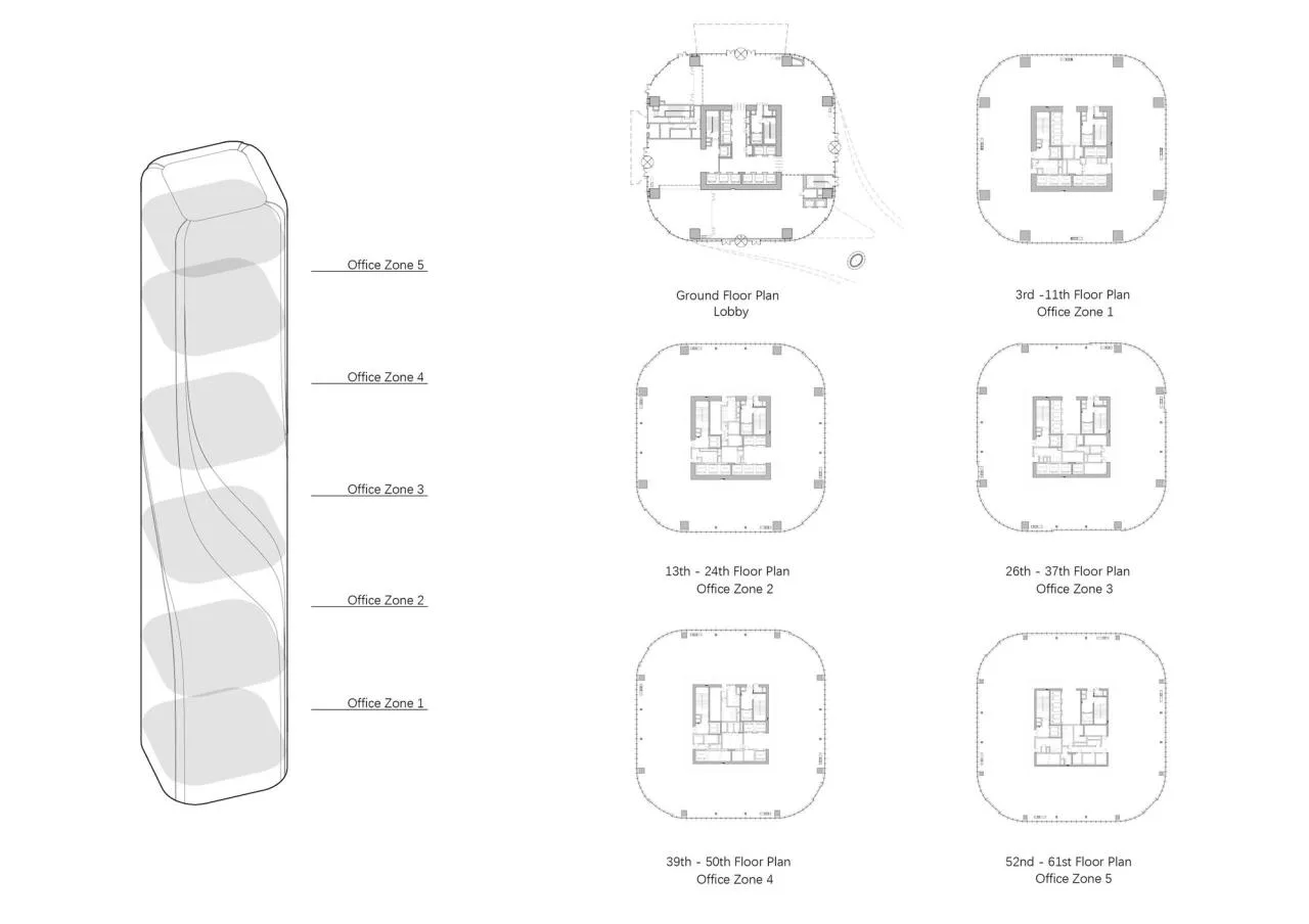 BIM Architecture | Qianjiang Tide: Hangzhou Shimao Smart Gate Super High rise Urban Complex/Jiang Ping Studio