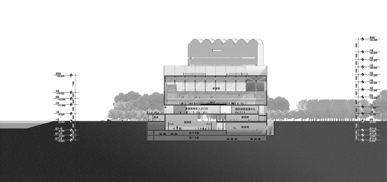 BIM Architecture | Community Source: Pingdi Street Comprehensive Cultural and Sports Center Scheme/Similar Architecture+Guangzhou Urban Planning Survey and Design Institute (GZPI)
