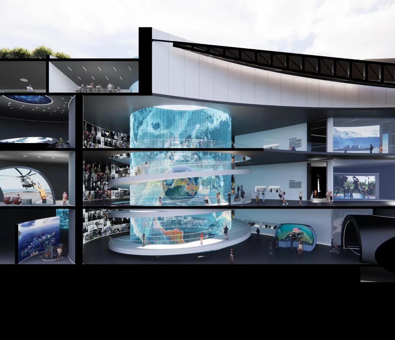BIM Architecture | US Navy's New National Museum shortlist announced: Perkins&Co; Will scheme presentation