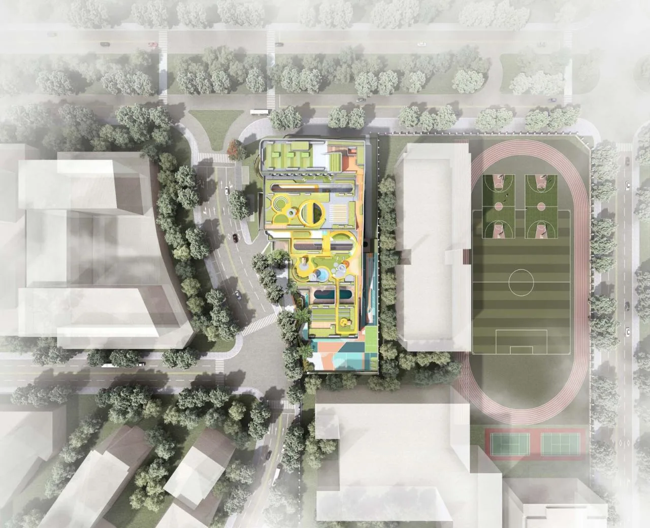 BIM Architecture | Nanshan District Education Kindergarten Shenzhen Bay Branch/Shenzhen Tianhua Architectural Design