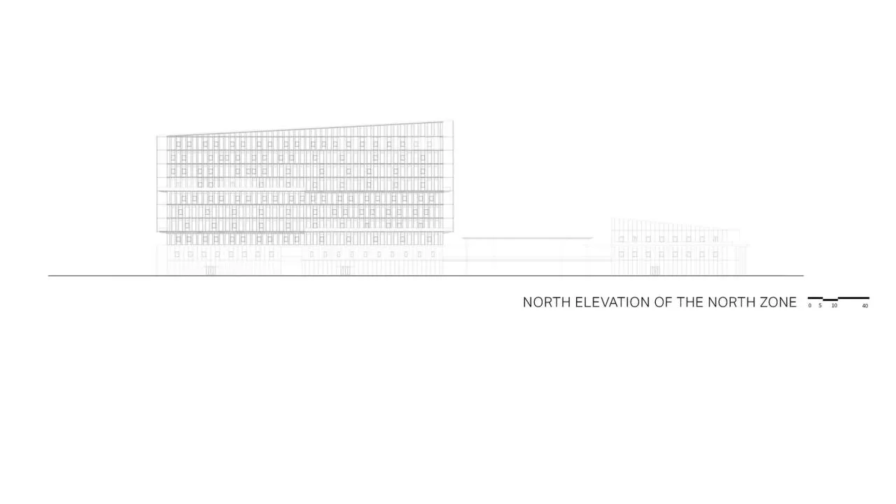 BIM Architecture | Zhejiang University Quzhou 'Two Houses'/French AS Architecture Studio - Elevation Drawing